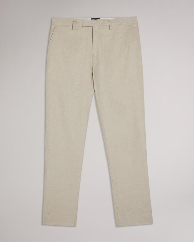 Pantalon Ted Baker Regular Fit Linen Blend Grise Homme | JFH-72301540